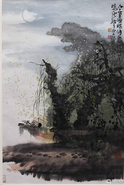叶瑞琨 山水 69x46cm 纸本水墨 丙子