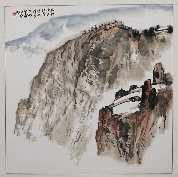 李琼久 山水 58.5x68.5cm 纸本水墨