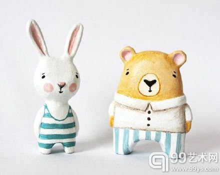 设计师Sweetbestiary的萌系Q版玩偶陶艺设计作品