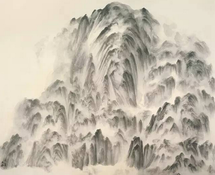 孤峰之四 徐龙森 364x424cm 纸本水墨 2013