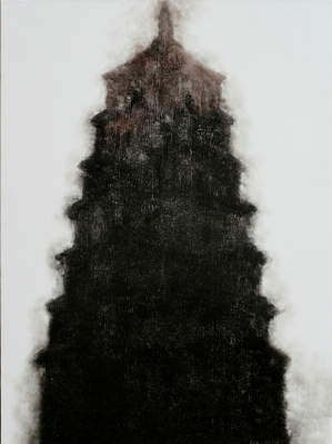 坎勒 佛塔之一 110x150cm 布面油画 2009