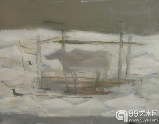 刘采《大水》2007年布面油画230cmX180cm