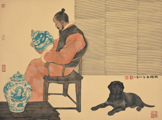 3 雅鉴图68X40CM纸本设色2011