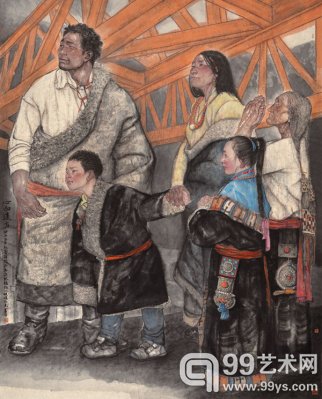 心向远方223x179cm纸本设色2014