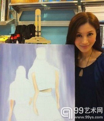 李嘉欣也会画画，心情好在微博上晒过画作。这是花4小时画的一幅Catwalk画。