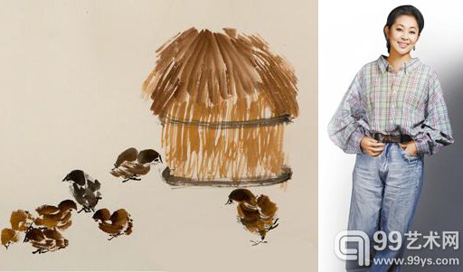 倪萍在绘画上的造诣颇深。倪萍说：“我对画画的热爱也只是要表达我心中对美的向往，对绘画的崇尚。我朝圣文字，朝圣文化，朝圣绘画。”
