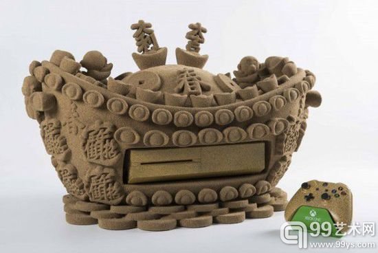Golden Sand Ingot-由台湾艺术家Song-Kuan Wang创作，招财进宝大元宝祝福大家新春大吉大利，财源广进。