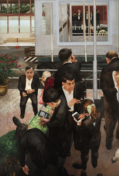 杨东龙（1956年生） 《街角》 2013年作 油画画布，200x135.5公分
