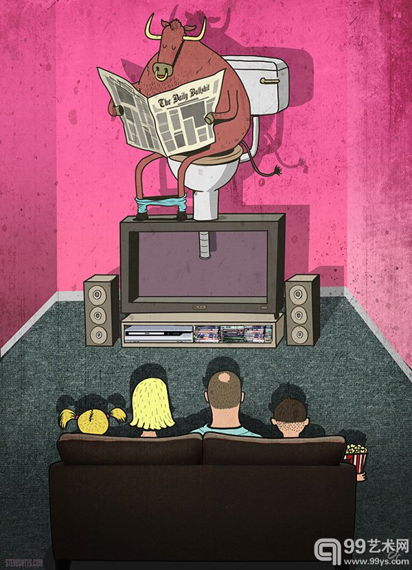 插画师Steve Cutts：讽刺无极限