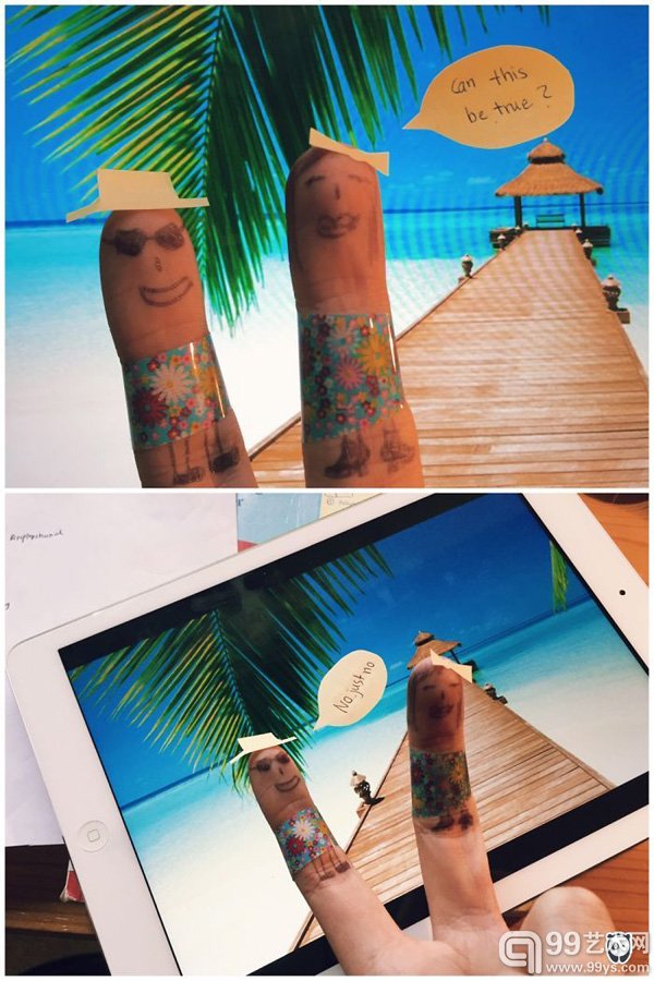 外国创意艺术与摄影网站“boredpanda.com”近日发布了一系列手指涂鸦艺术作品,号召人们对手指进行创意涂鸦。