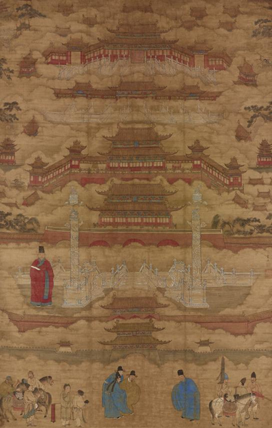 修复后的明代朱邦绘制的《紫禁城》图