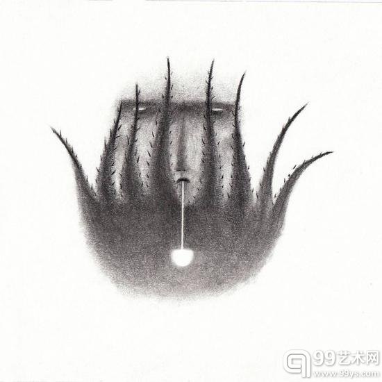 David Álvarez的插画：穿华服的鸟儿