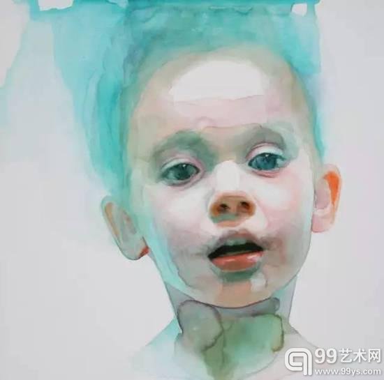 患听力缺失症艺术家的水彩画