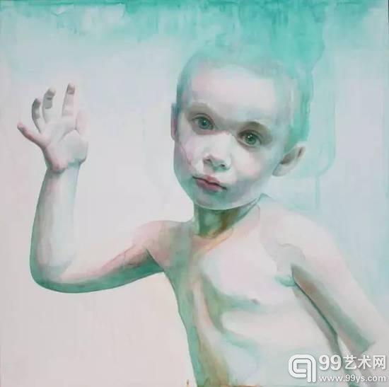 患听力缺失症艺术家的水彩画