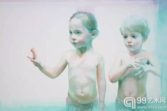 患听力缺失症艺术家的水彩画