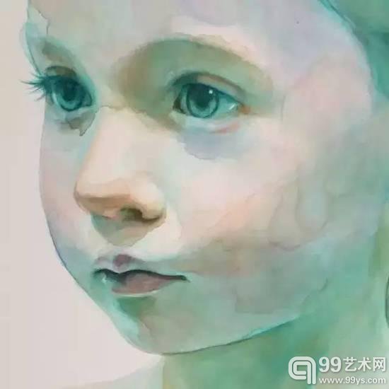 患听力缺失症艺术家的水彩画