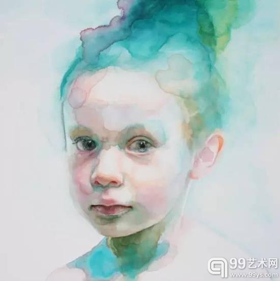 患听力缺失症艺术家的水彩画