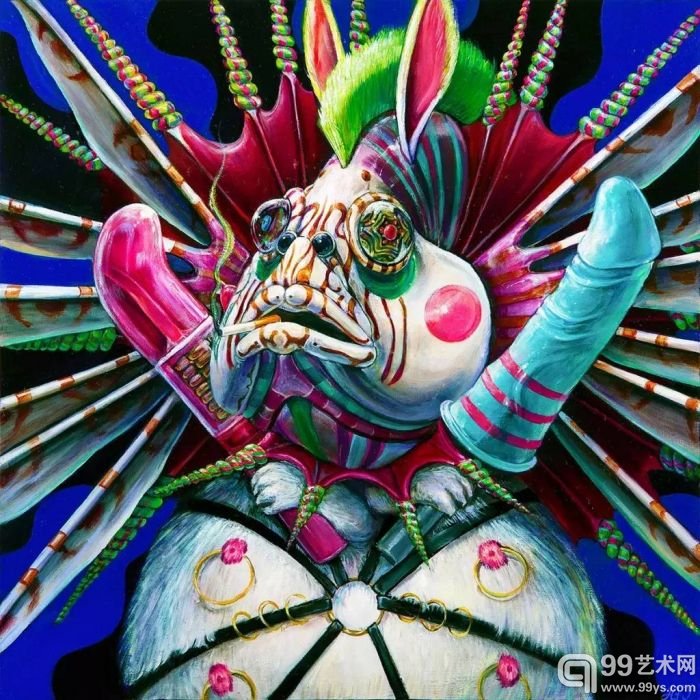 美国画家 Hannah Yata 作品另类怪异,融合了人、动物及自然,寓意丰富。