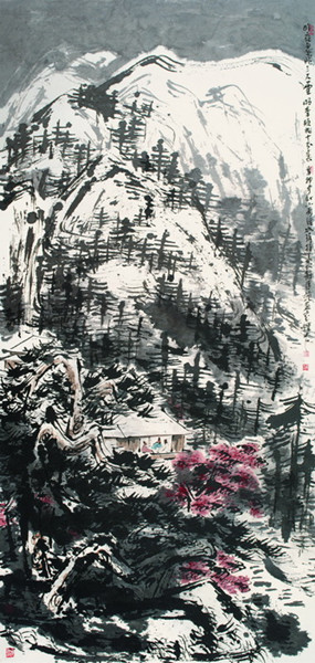 昨夜忽飞三尺雪 2011年 250×120cm