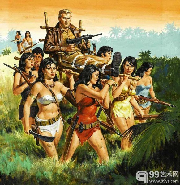 二战题材插画:带女朋友战纳粹的浪漫想象