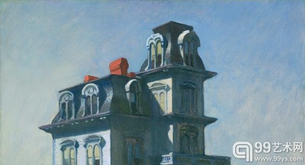 爱德华·霍珀（Edward Hopper），《铁道边的房子》，1925年。