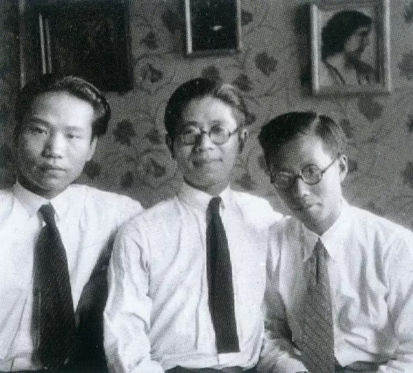 留学期间的吴作人、常书鸿、李瑞年