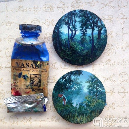插画师Dina Brodsky的油画作品