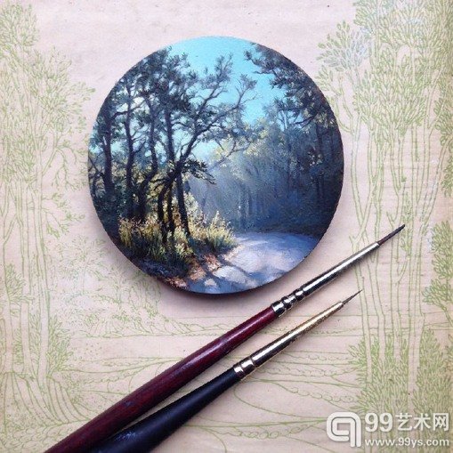 插画师Dina Brodsky的油画作品