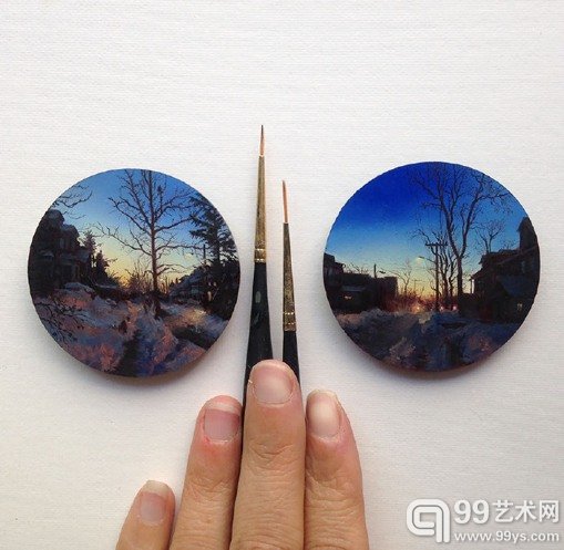 插画师Dina Brodsky的油画作品