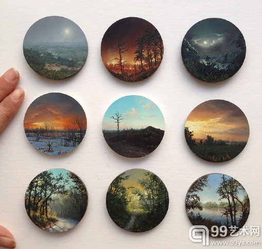 插画师Dina Brodsky的油画作品