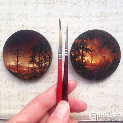 插画师Dina Brodsky的油画作品
