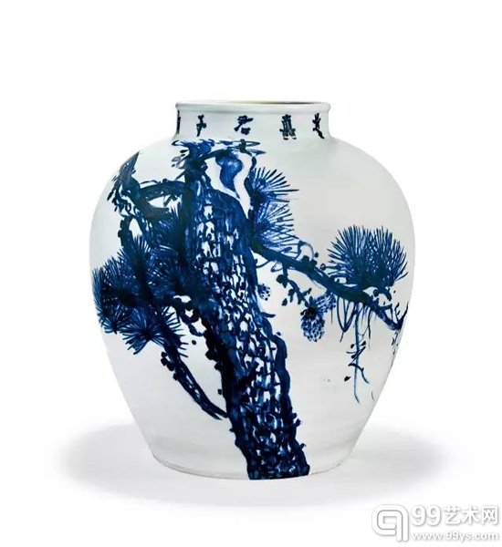 何加林 青松图 