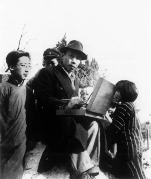 1937年在苏州写生