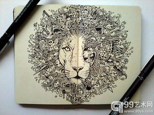 菲律宾插画师Kerby Rosanes的绘画本手绘插画欣赏