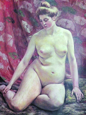 黑田清辉油画《裸女》