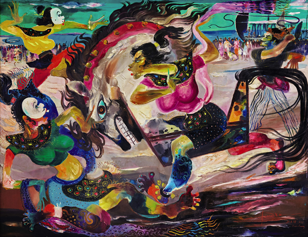 亨德拉·古拿温（Hendra Gunawan；1918–1983）《入神舞蹈》1978 年作