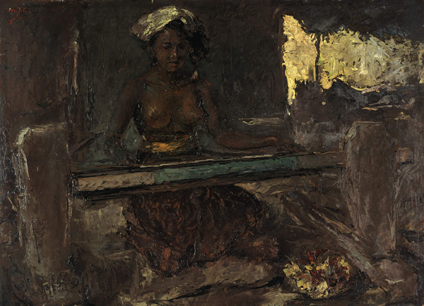 李曼峰（1913–1988）《峇里织布女子》 1941年作