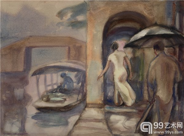 六月雨 56×76cm 2012 年
