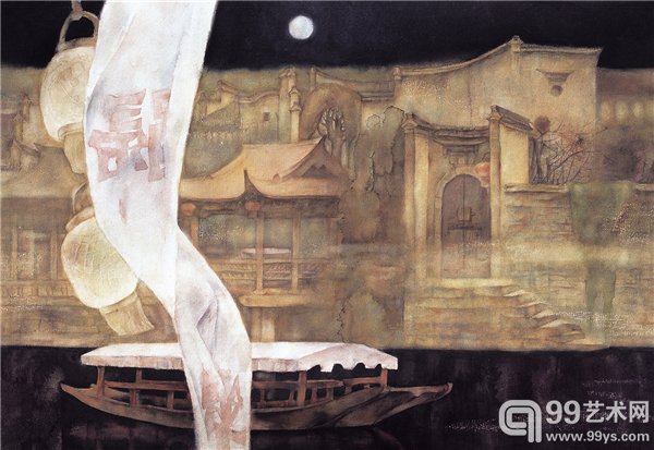 秦淮梦 90×60cm 1990 年