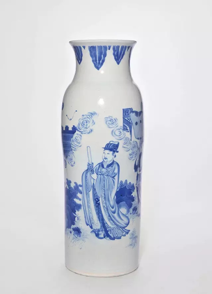 明崇祯 青花祭天图筒瓶 高 H 44.2 成交价：RMB 862,500