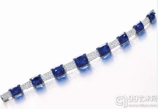 克什米尔天然蓝宝石及钻石手炼 Cartier 设计 估價:港幣 60,000,000-80,000,000/ 美元 7,500,000-10,000,000