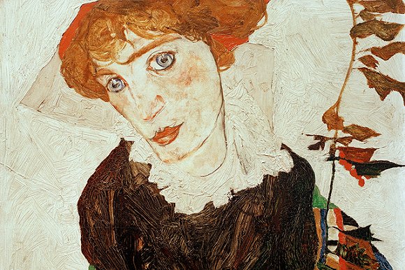 Egon Schiele，Wally的肖像(1912)。1998年在美国被确认为被掠夺画作，在历经12年诉讼后，得到原拥有者继承人同意，于2010年回到维也纳Leopold博物馆