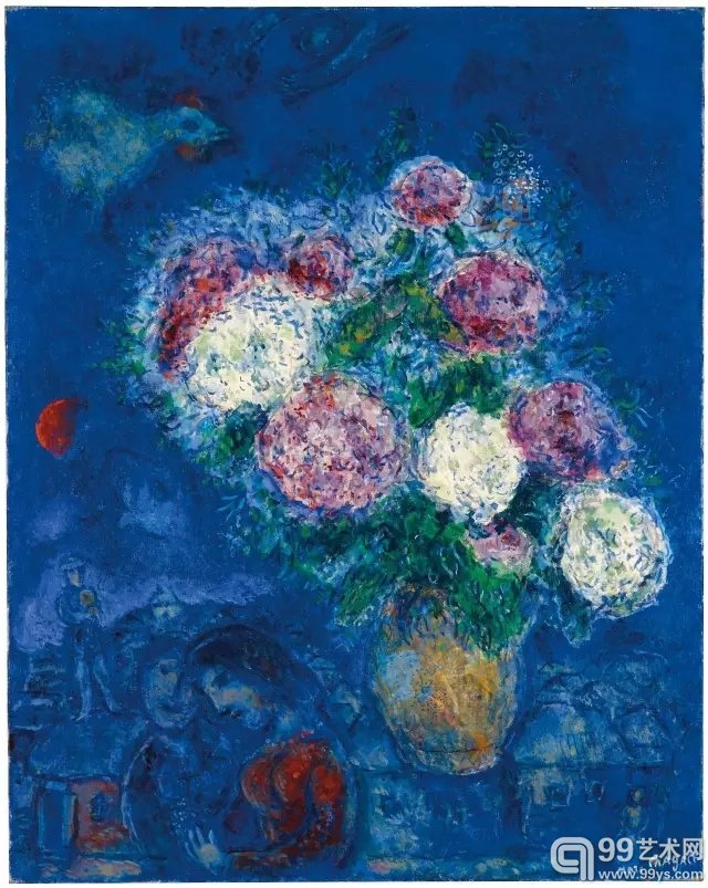 马克·夏卡尔 (1887-1985) 《纯美的爱情》 油彩 画布 81.3 x 64.9 公分 1979年作 美元 1,000,000-1,500,000