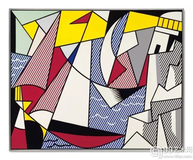 罗依·李奇登斯坦 (1925-1997) 《帆船》 签名:rf Lichtenstein 73 (画背) 油彩 丙烯 画布 152.4 x 188 公分 1973年作 美元 7,000,000-10,000,000