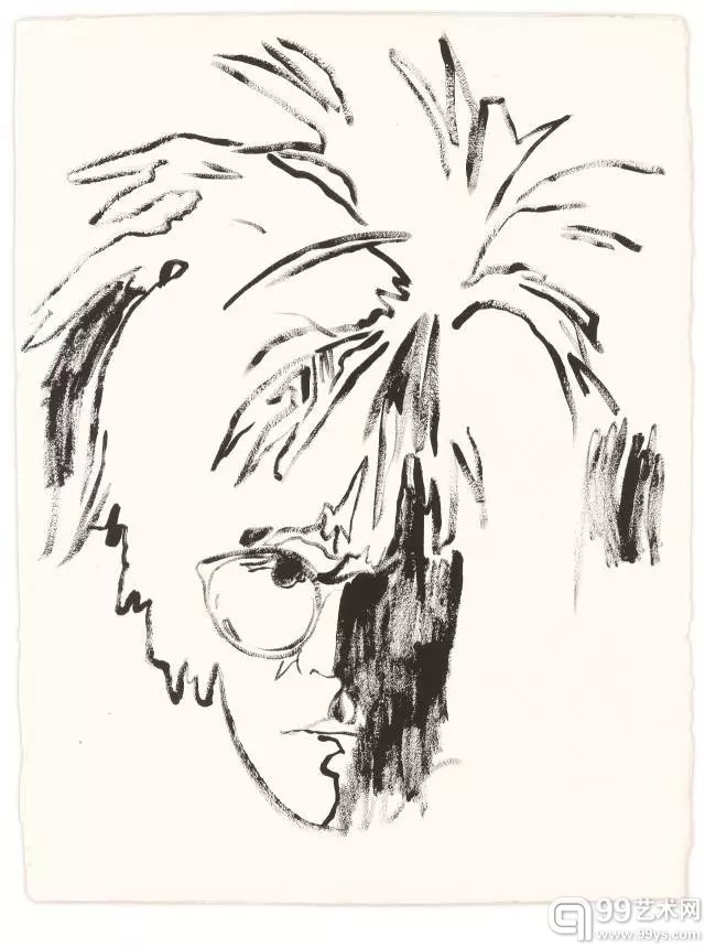 安迪·沃霍尔 (1928-1987)《自画像》 签名:沃荷财产委员会花押;沃荷基金会花押、编号TOP84.005 (画背) 丙烯 纸本 101.6 x 76.2 公分 1986年作 美元 120,000-180,000