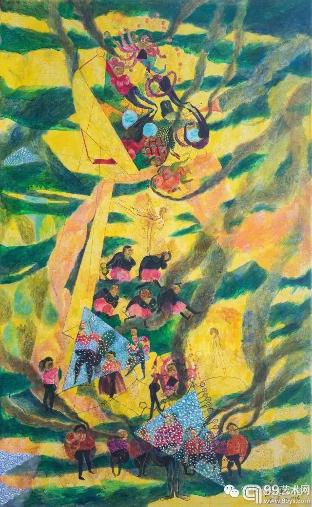 满江树 100*161cm 布面丙烯 2016