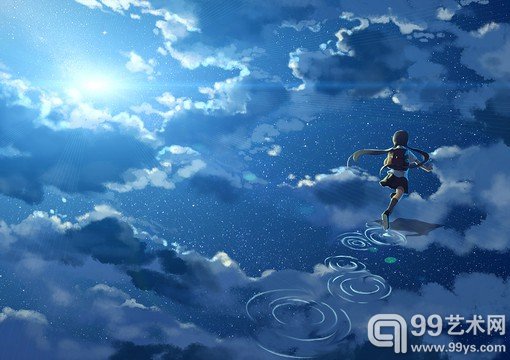美轮美奂星空星河的唯美二次元场景插画 美到你心里