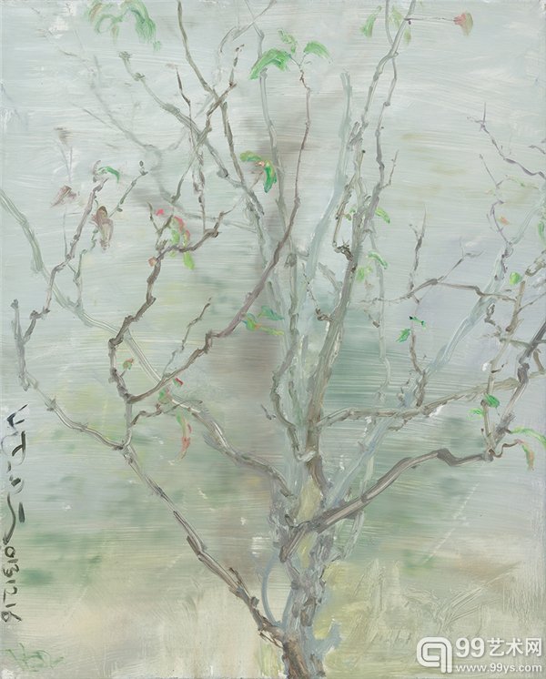 何多苓 杂花系列(2013) 布面油画 80x100cm