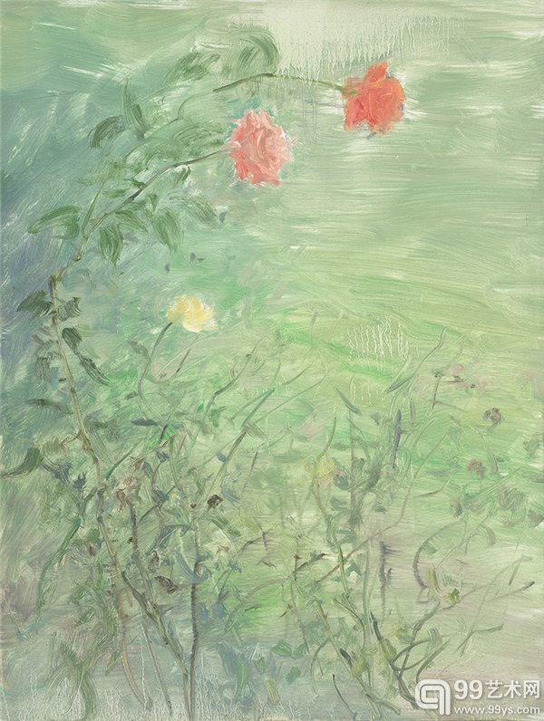 何多苓 杂花系列(2014) 布面油画 60x80cm 5