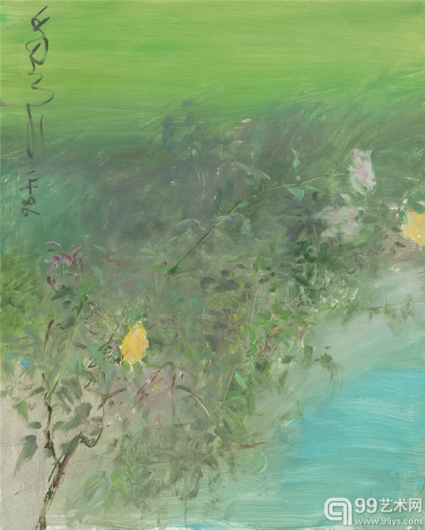 何多苓 杂花系列(2014) 布面油画 80x100cm 2